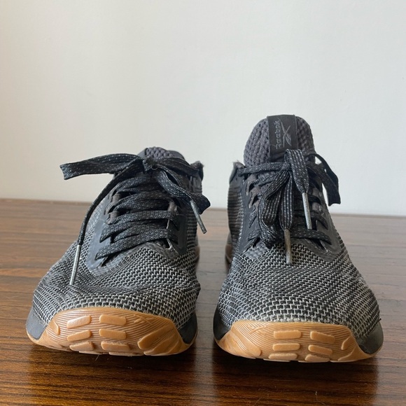 Reebok, women 7, Nano black mesh CrossFit zero drop fitness gym exercise workout - Picture 2 of 10